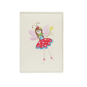 pasaporte cartera funda pasaportes viaje visa piel borrego badana elaborada koon artesanos mexicanos regalo personalizade give away promocional Hecho por manos mexicanas viaje aeropuerto embajada color arena canela para niños niño niña bebes kids pequeños hijos hada bordado color beige imaginacion